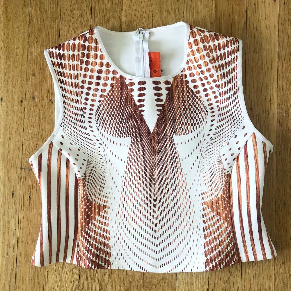 Clover Canyon Printed Neoprene Crop Top